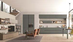 Cucina a vista 4 Cucina Young Verde giada