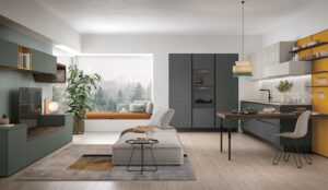 Cucina a vista 24 Open space con cucina e living