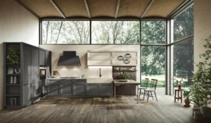 Cucina moderna Stosa Palio laccata con penisola