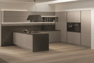 Cucina moderna Stosa color trend con ante lisce e ante fresate