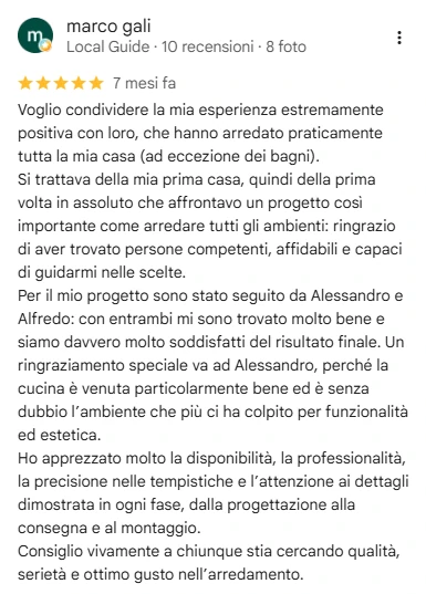 Recensione Google di marco gali, 5 stelle