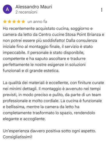 Recensione Google di Alessandro Mauri, 5 stelle