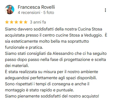 Recensione Google di Francesca Rovelli, 5 stelle
